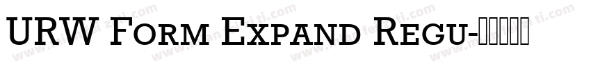 URW Form Expand Regu字体转换